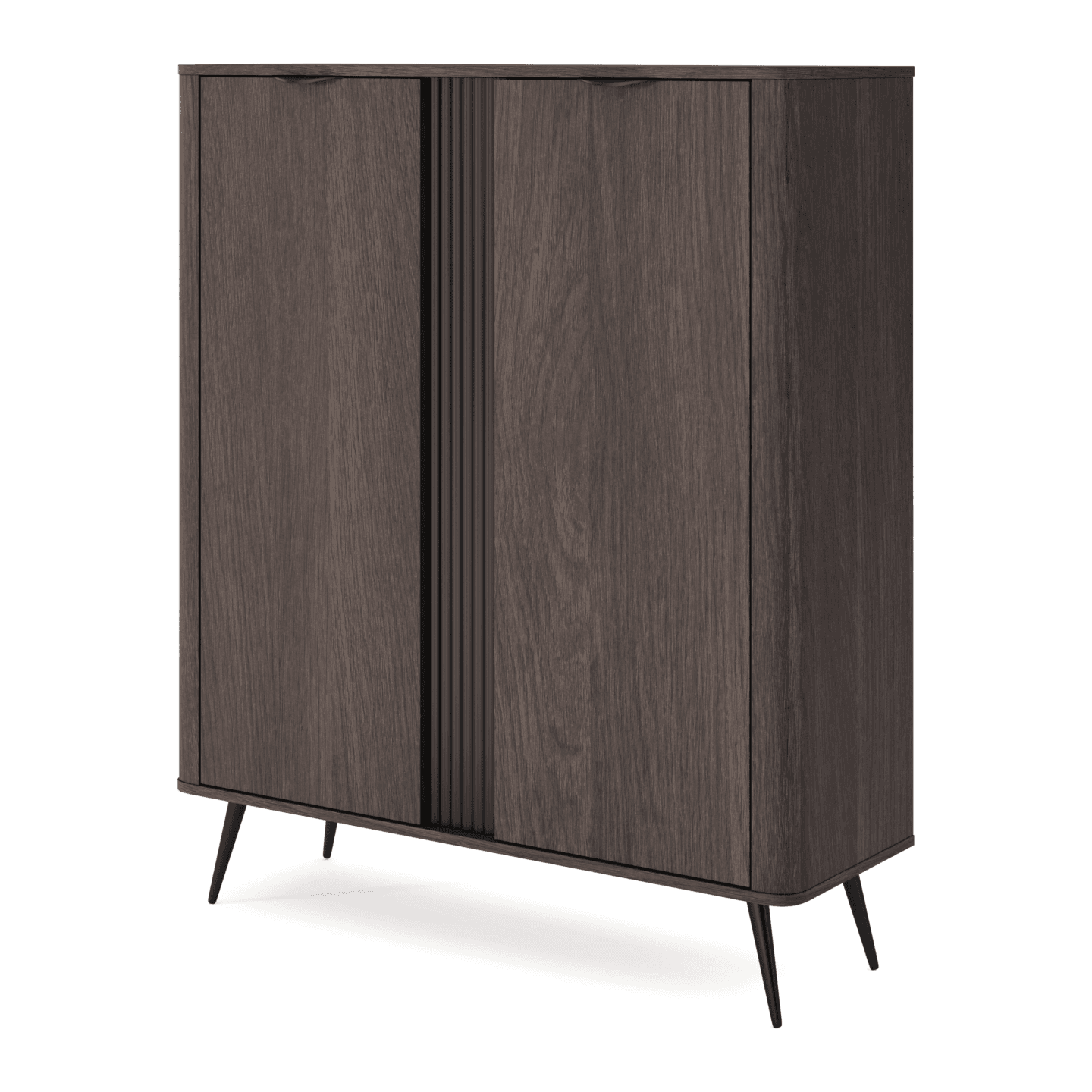 Wysoka Komoda Nori 114 cm Dąb dunin + czarne nogi