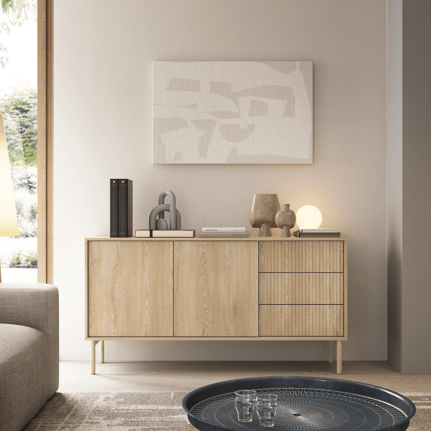 Komoda Nala 153 cm Dąb cremona - zdjęcie 2