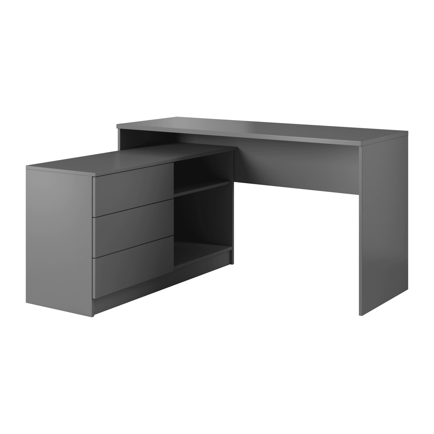 Biurko narożne Olio 138 cm Grafit