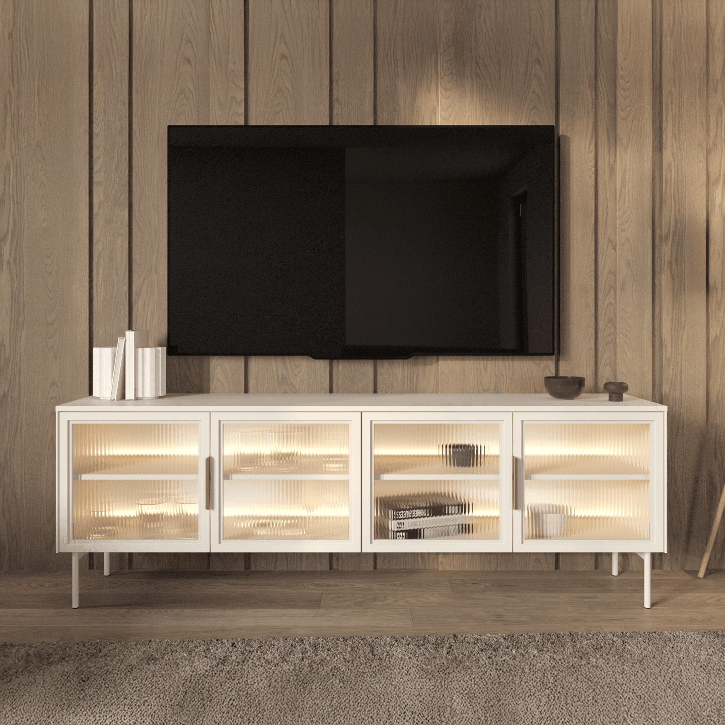 Szafka RTV Lineo LED 181 cm Kaszmir - zdjęcie 2