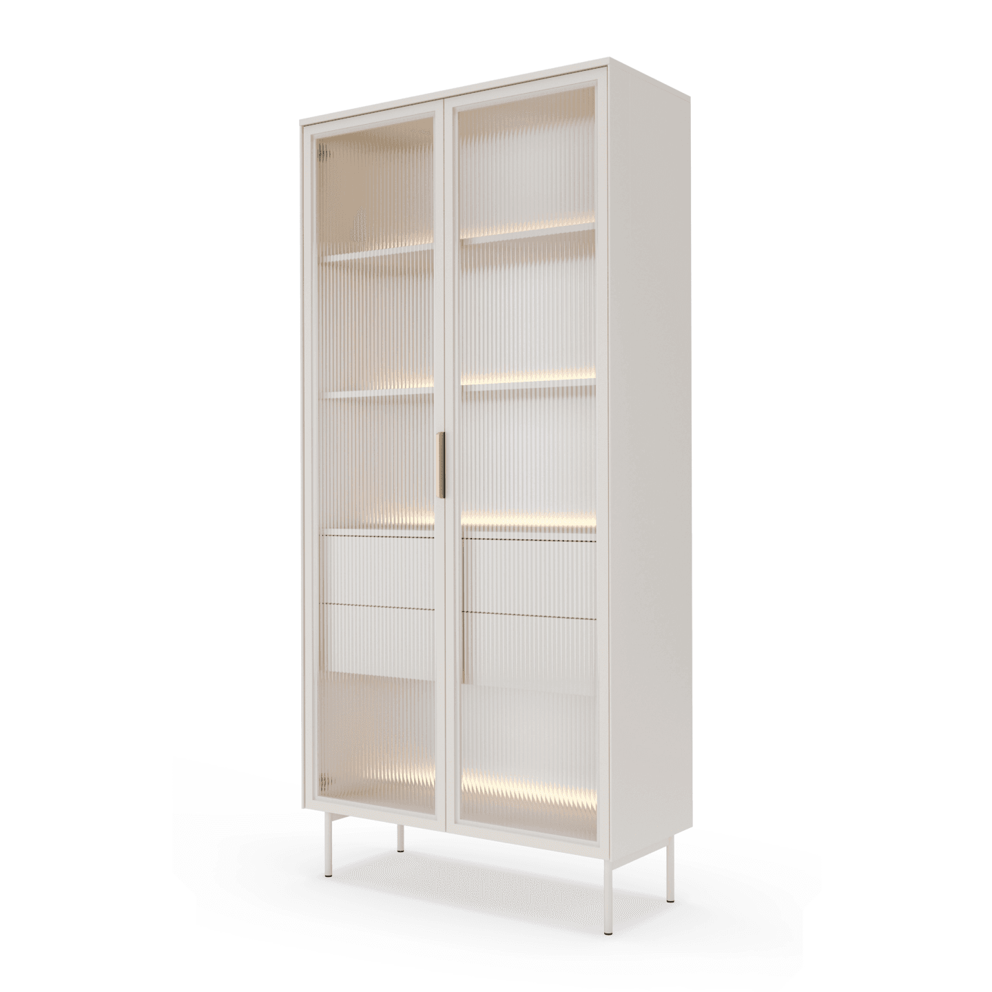 Wysoka witryna Lineo LED 91 cm Kaszmir