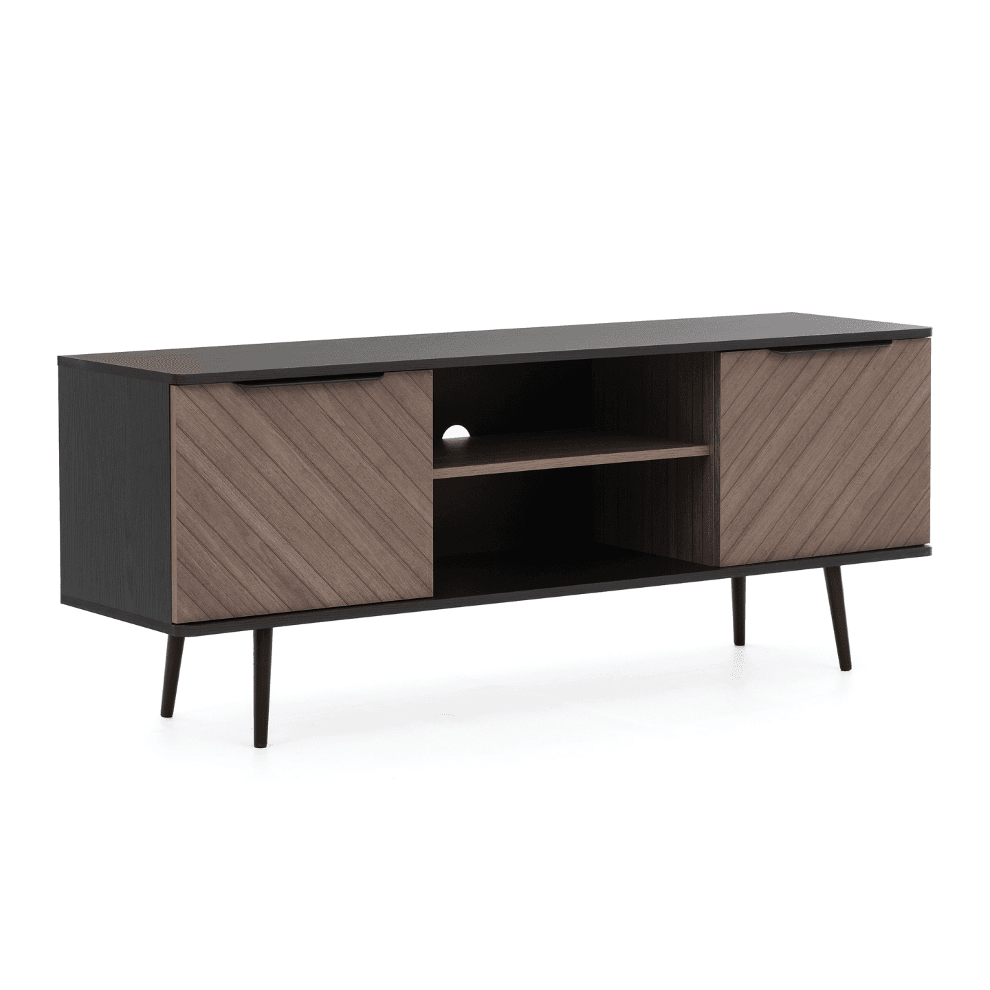 Szafka RTV Mokka 150 cm Grafit + Orzech