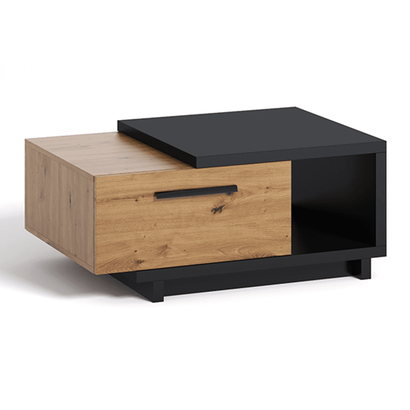 Stolik kawowy Vilo 90 cm Dąb artisan + czarny mat