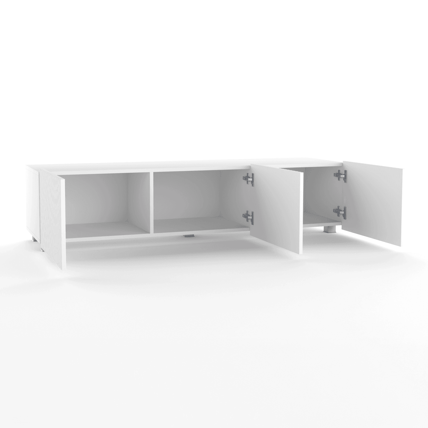 Szafka RTV Lio 150 cm Biała - zdjęcie 2