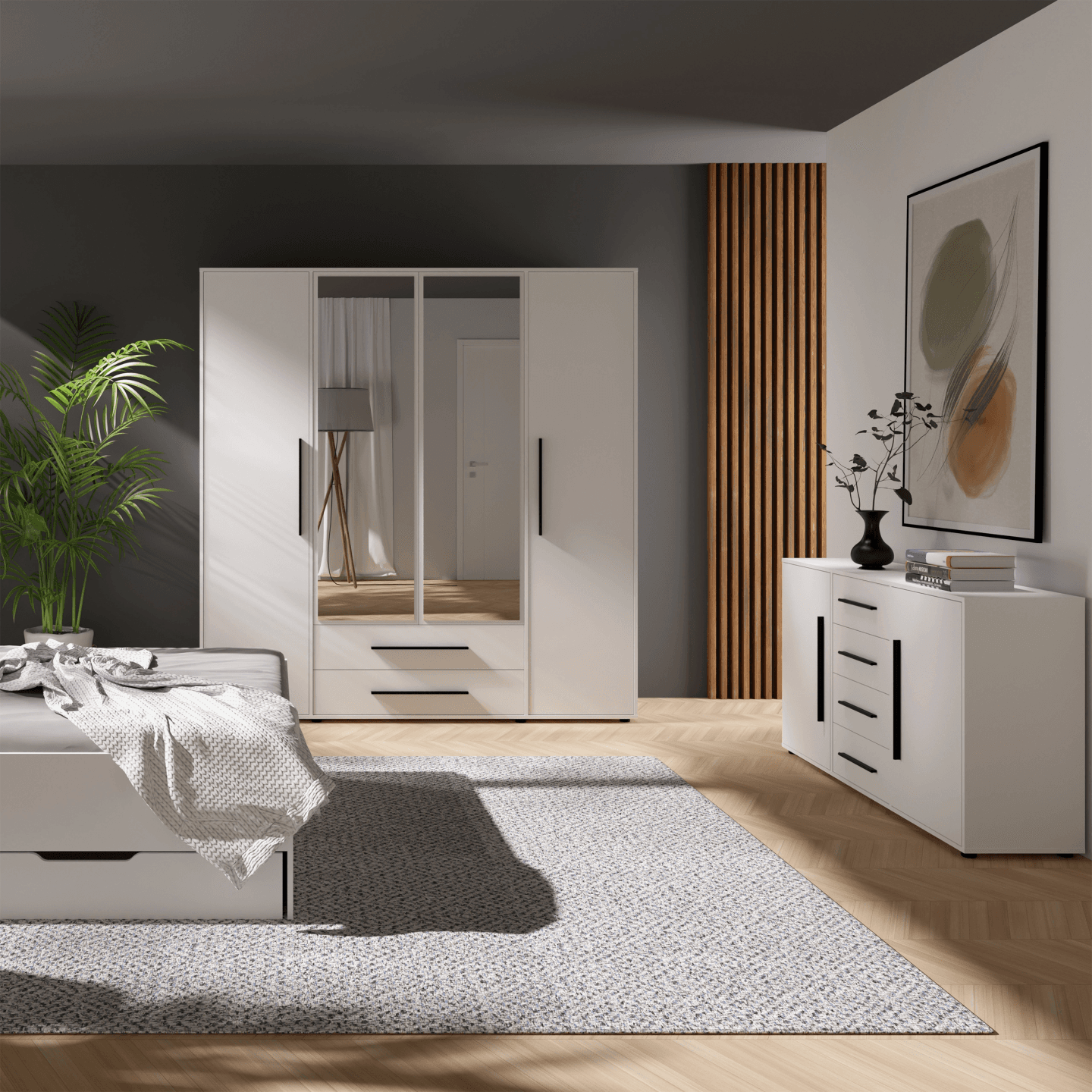 Komoda Ones 150 cm Biała - zdjęcie 2