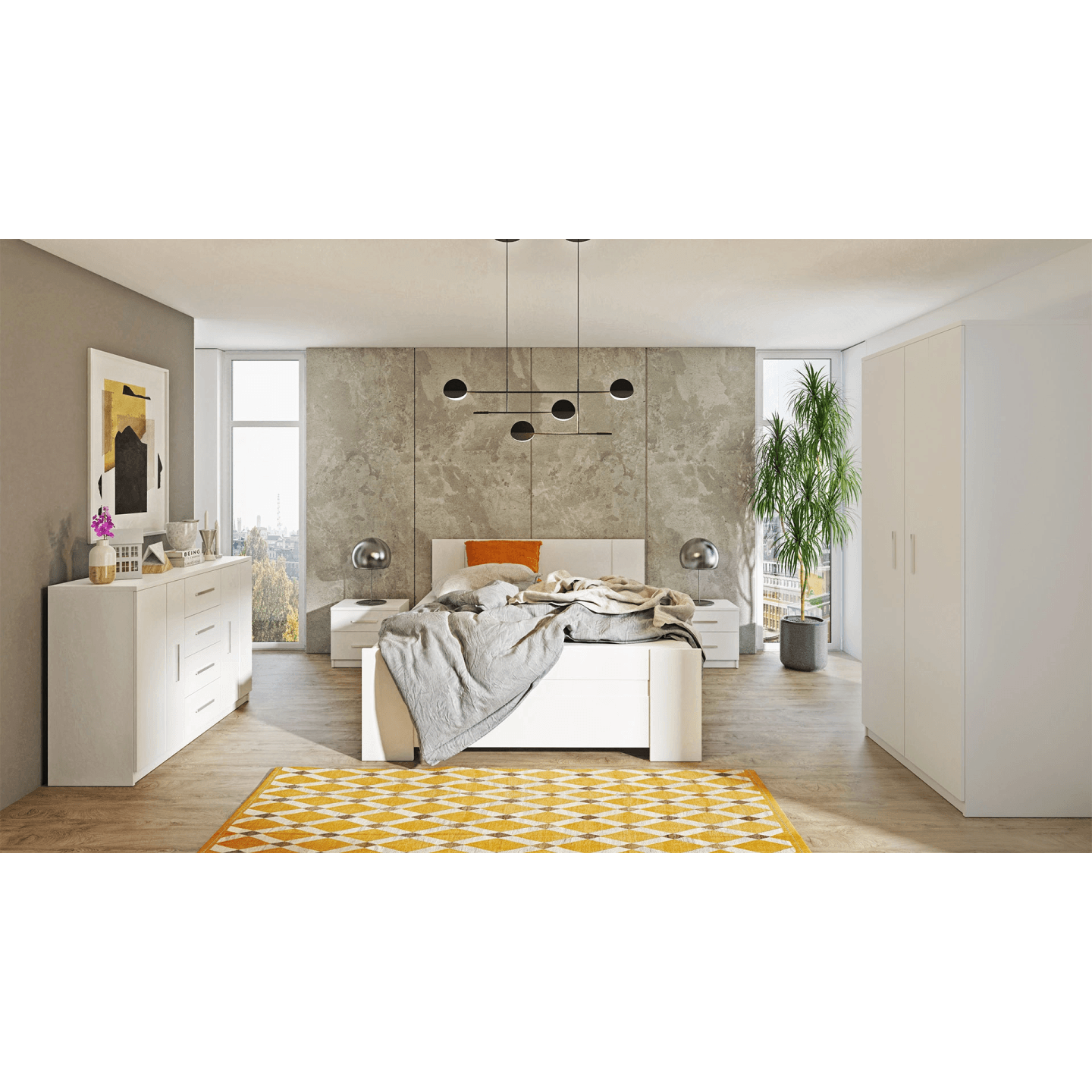 Komoda Neve 120 cm Biała - zdjęcie 2