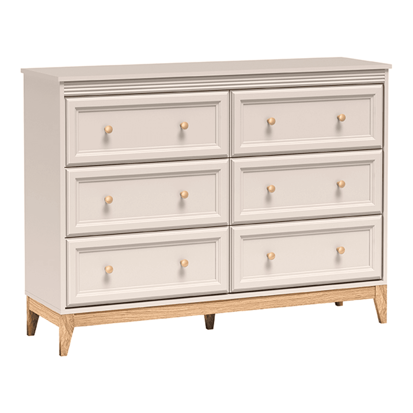 Komoda Belumi 136 cm Kaszmir + Dąb